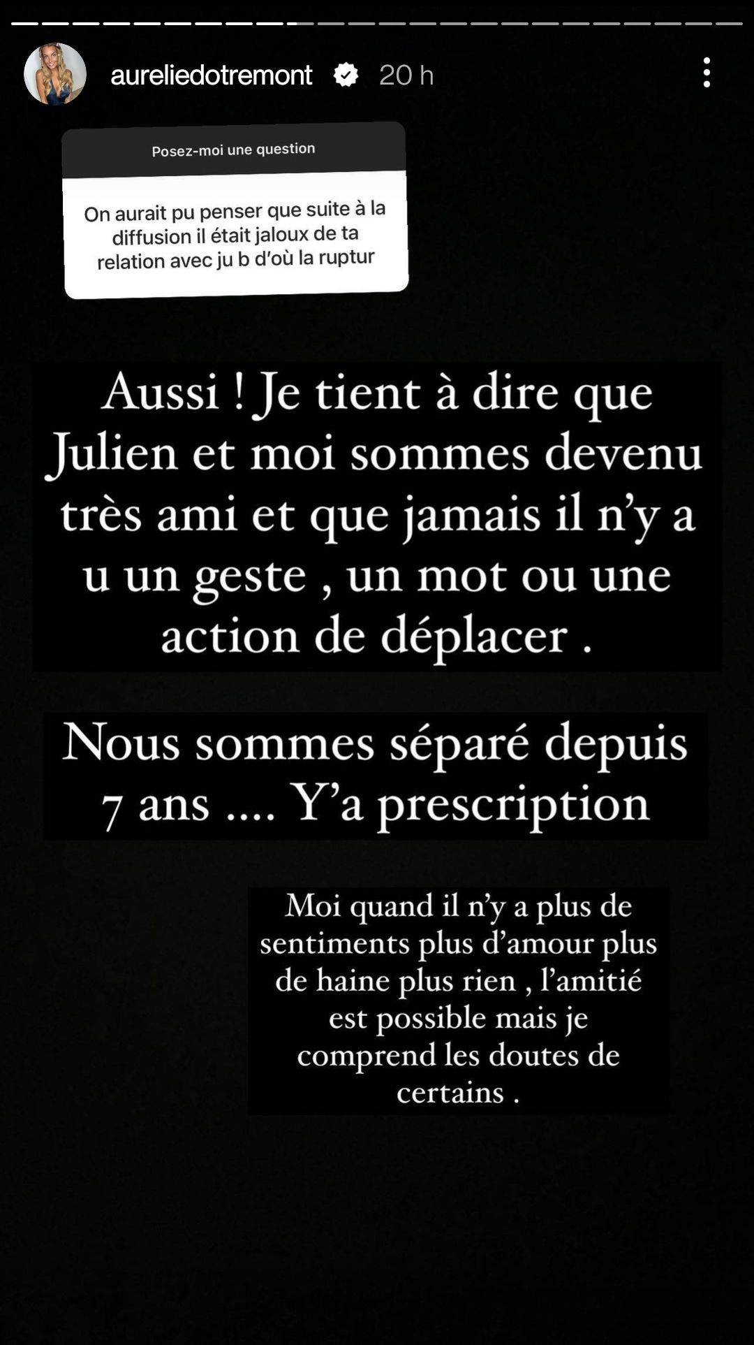 Aurélie Dotremont séparée de Dylan Grenier à cause de son ex Julien Bert ? Elle en dit plus