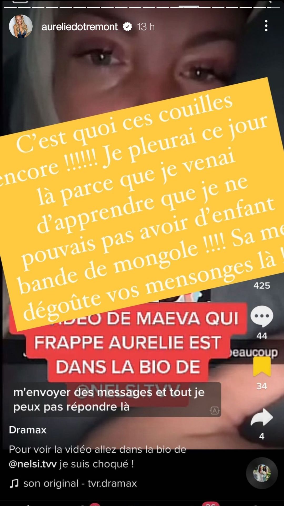 Aurélie Dotremont frappée par Maeva Ghennam ? Elle réagit à la vidéo qui circule sur la Toile