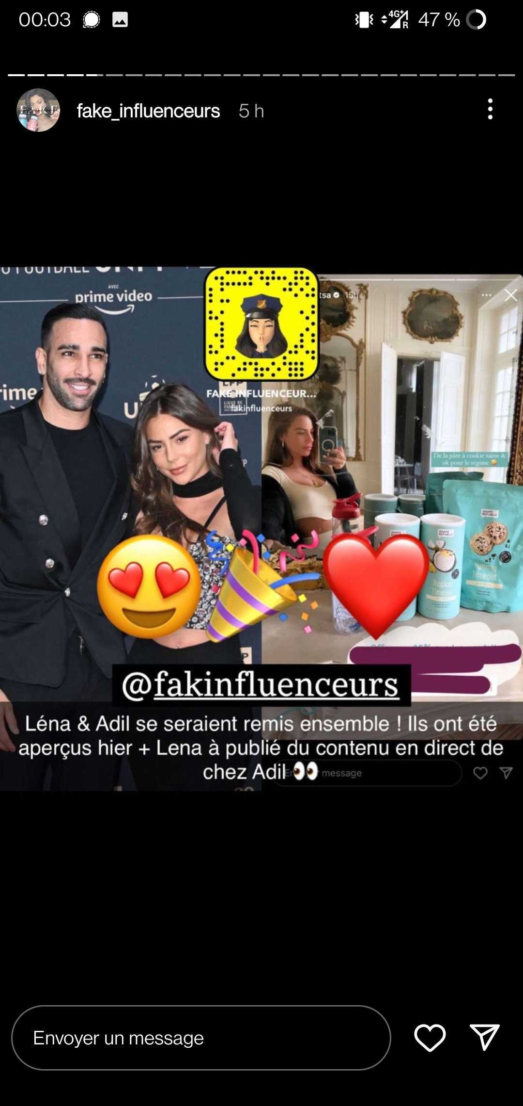  Adil Rami et Léna Guillou de nouveau ensemble ? La rumeur enfle @Instagram