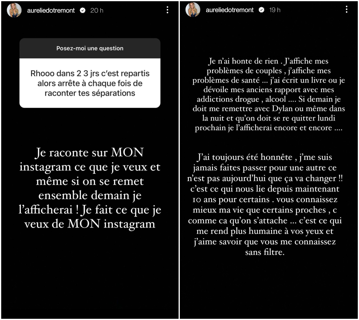 Aurélie Dotremont séparée de Dylan Grenier à cause de son ex Julien Bert ? Elle en dit plus