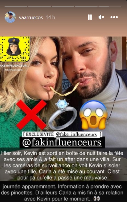 Kevin Guedj aperçu en soirée avec une autre fille ? Carla Moreau reçoit un soutien très surprenant