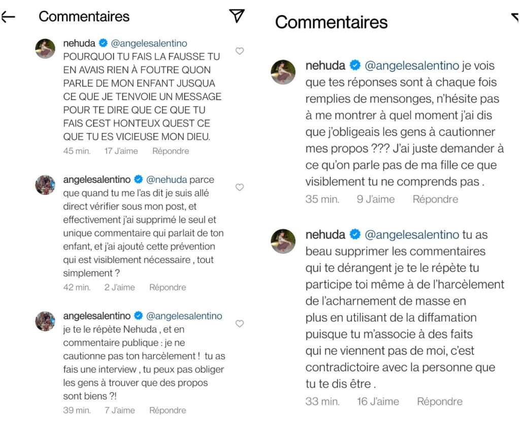 Angèle prend la parole en story @Instagram