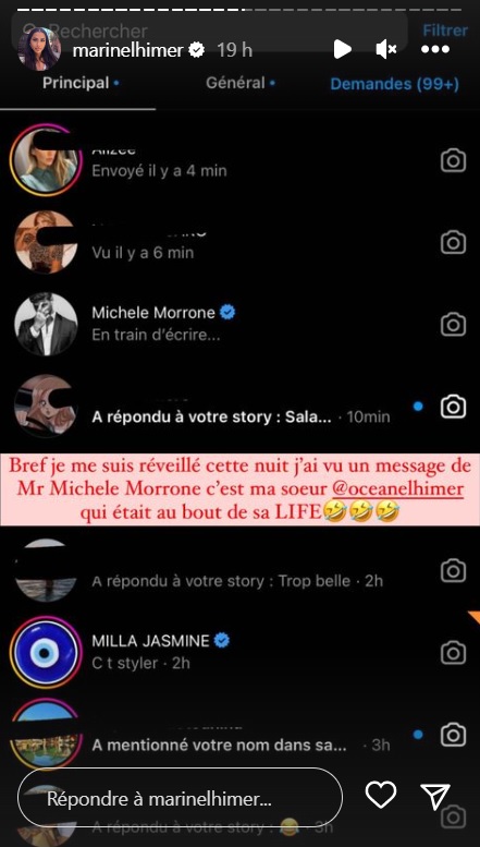 Marine El Himer approchée par Michele Morrone ! Elle dévoile ses messages !