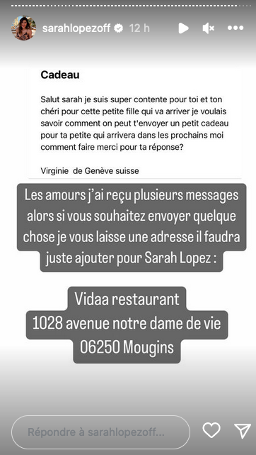 Sarah Lopez enceinte : elle dévoile le sexe de son bébé