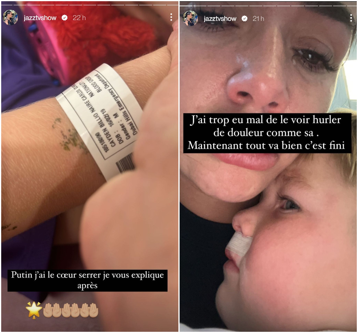 Jazz Correia sur sa nouvelle frayeur causée par Cayden : "Votre fils a eu un accident…"