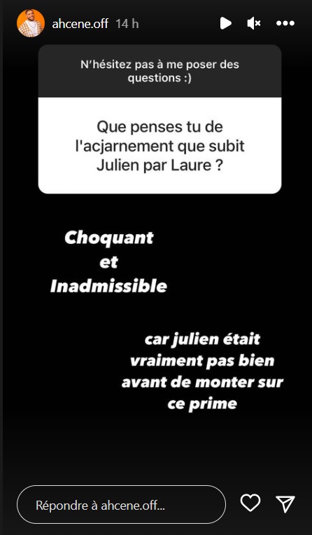 Star Academy : Ahcène prend la défense de Julien "Il était vraiment pas bien"