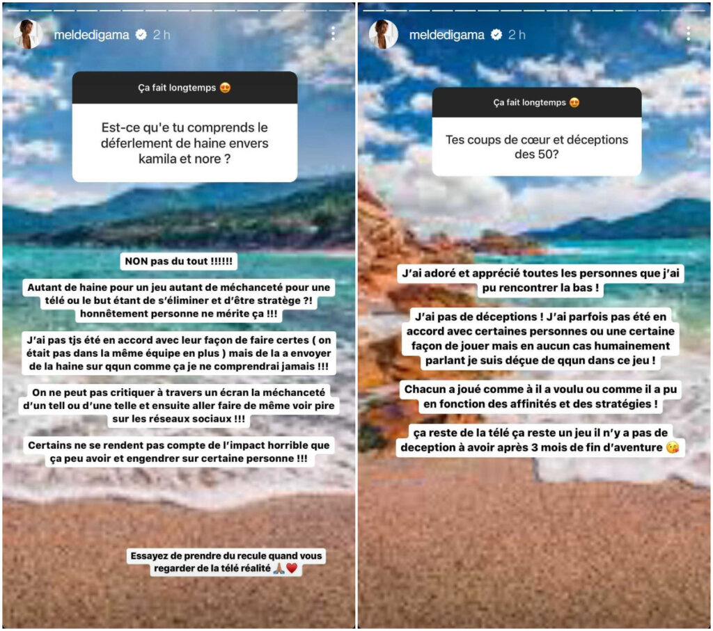 Mélanie Dedigama revient sur sa relation avec Julien Bert @Instagram