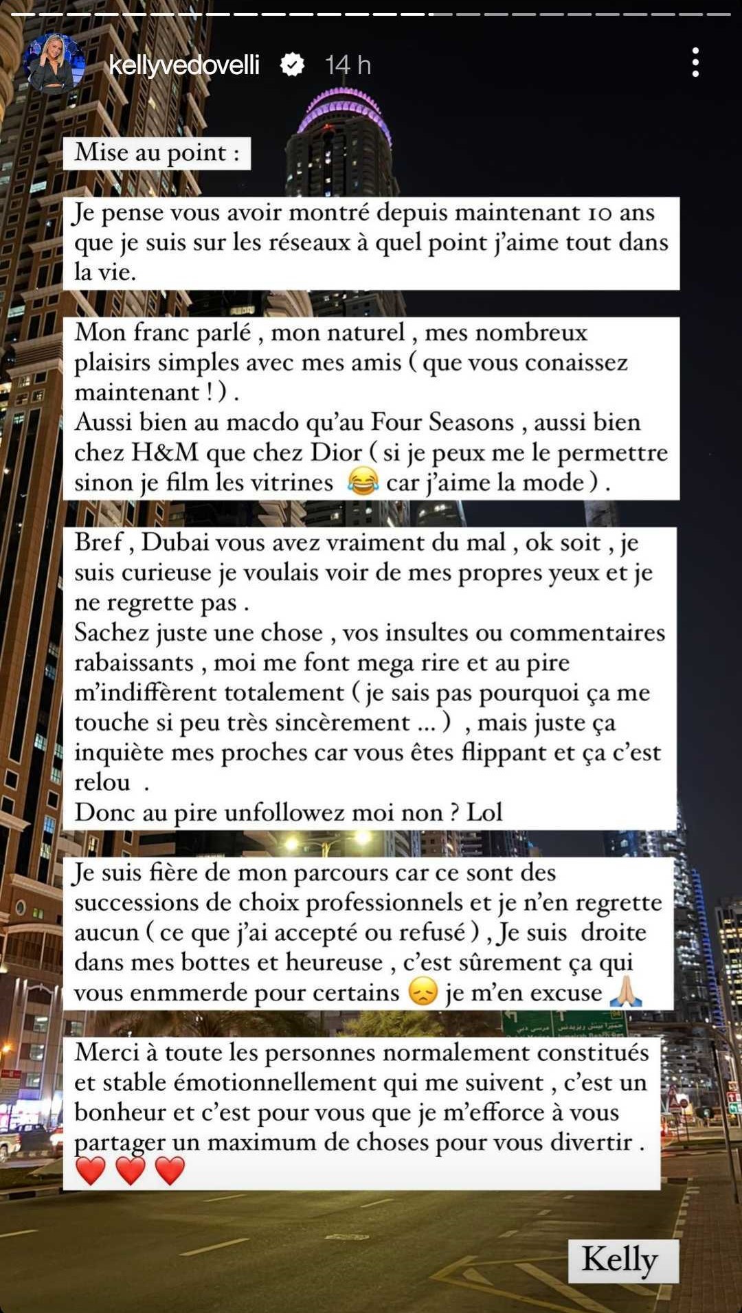 Kelly Vedovelli vénale ? Elle pousse un coup de gueule après un commentaire déplacé