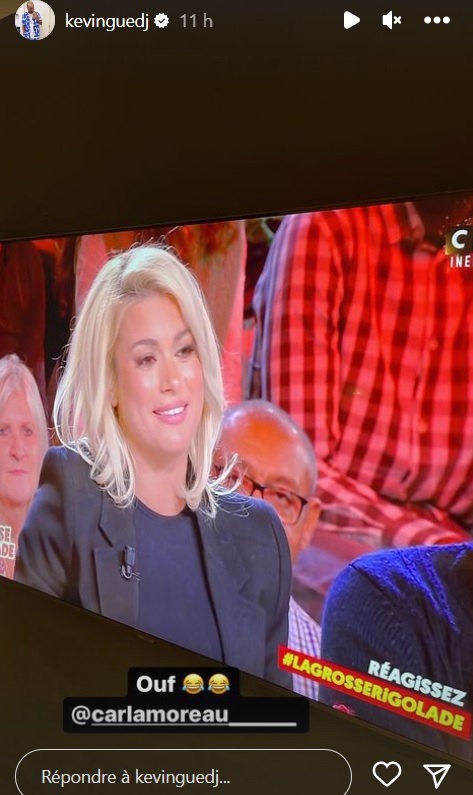 La grosse rigolade : Carla Moreau tacle Kevin Guedj… il réagit !