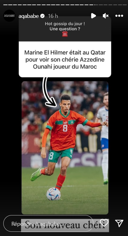 Coupe du monde 2022 : Marine El Himer en couple avec un footballeur marocain ?