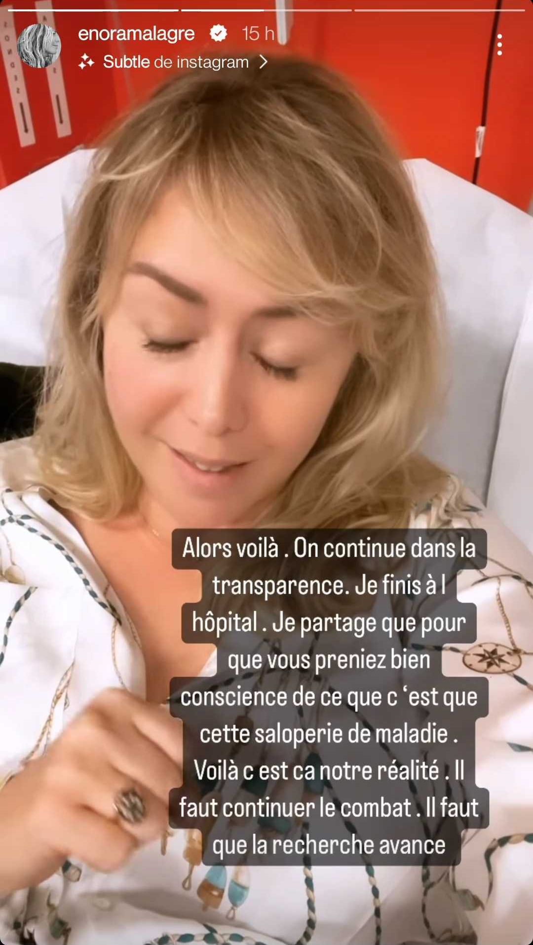 Enora Malagré hospitalisée à cause de l'endométriose : "Je perds des litres de sang"