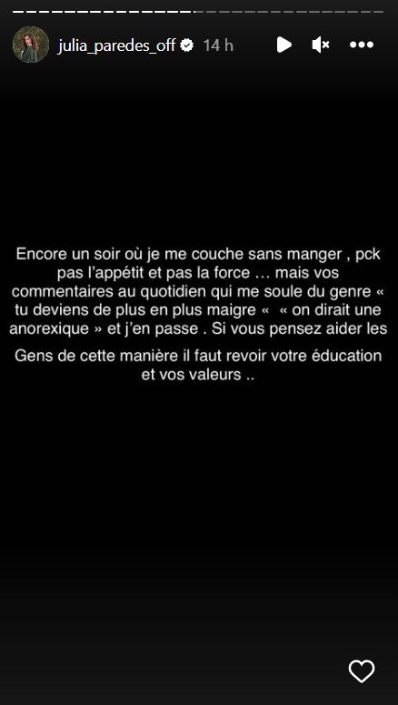 Julia Paredes au plus mal depuis sa rupture avec Maxime : "Pas la force…"
