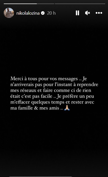 Nikola Lozina : après sa rupture avec Laura Lempika, il prend une décision radicale
