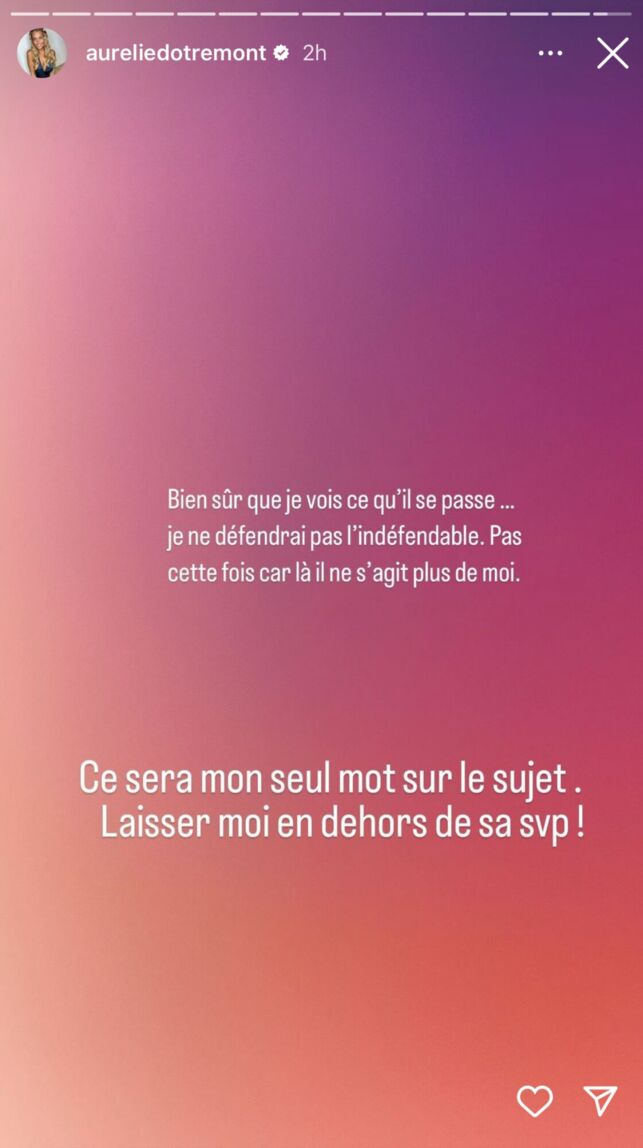 Aurélie Dotremont réagit aux révélations choc d’Hilona Gos sur son ex Julien Bert