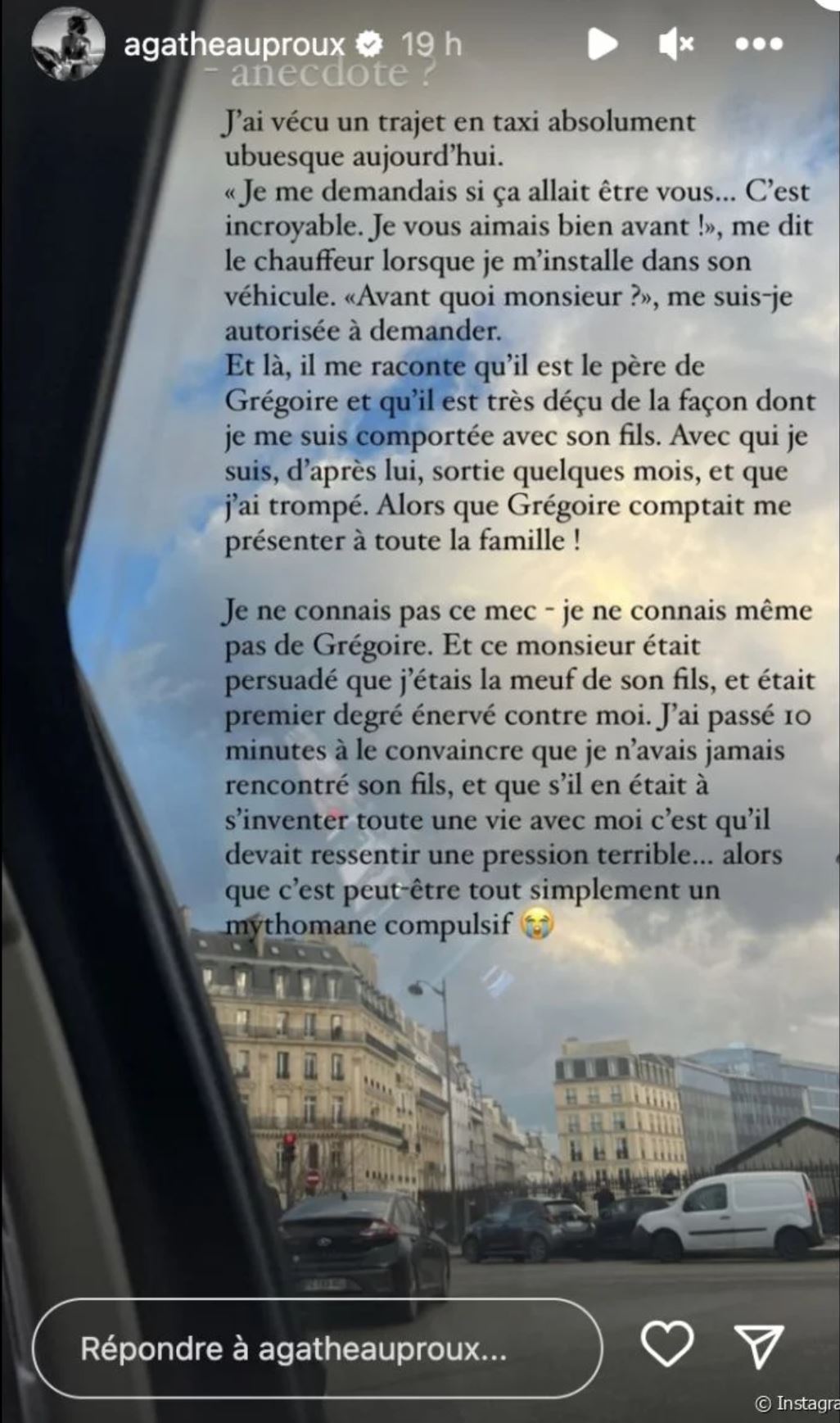 Agathe Auproux accusée d’infidélité par un homme avec lequel elle n’est jamais sortie !