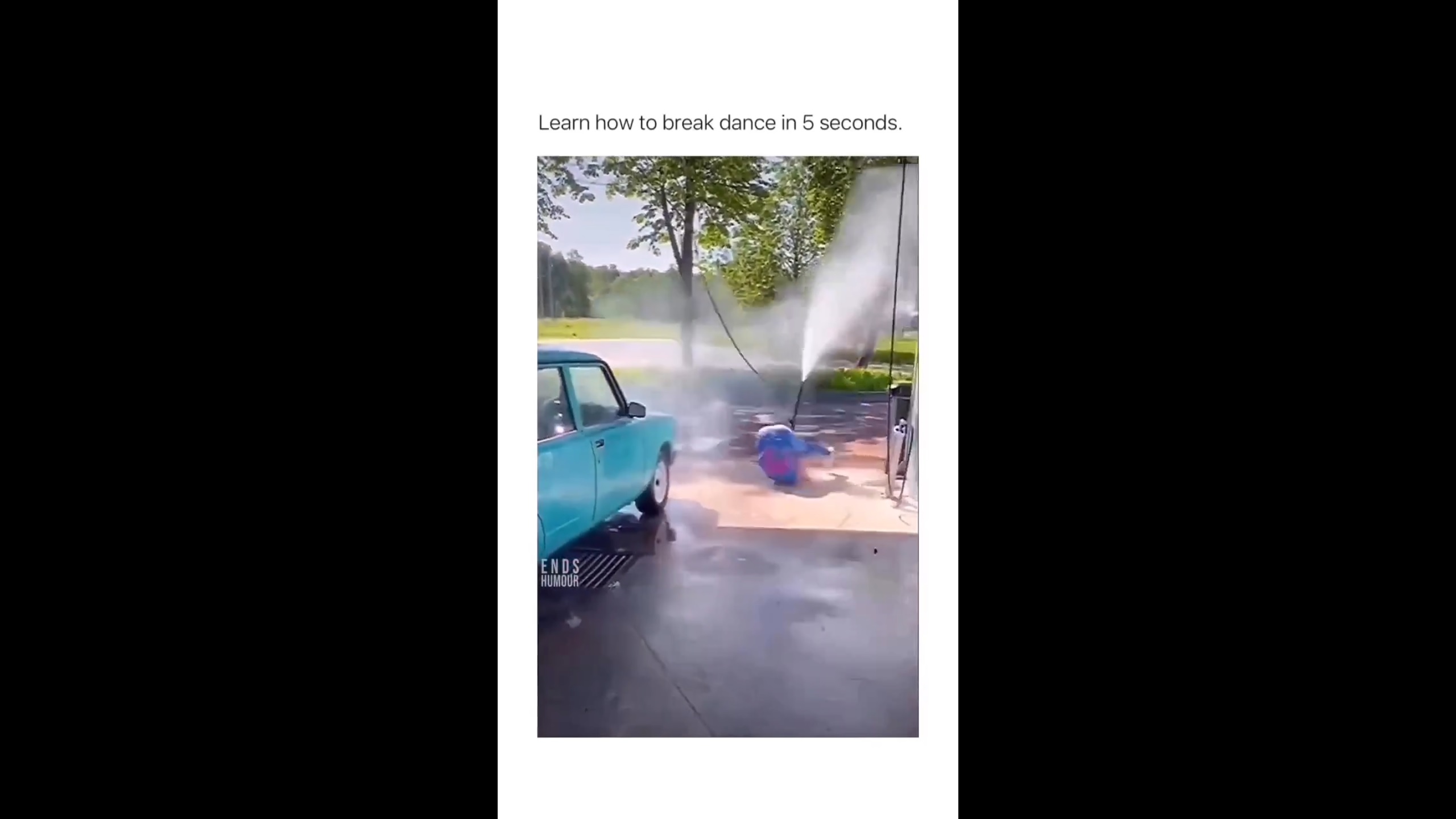 Elle tente de laver sa voiture et finit par faire du breakdance sans le vouloir !