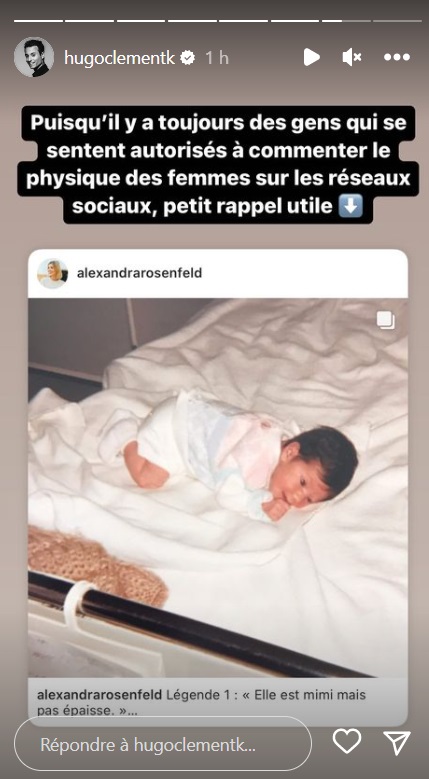 Alexandra Rosenfeld attaquée sur son physique : Hugo Clément monte au créneau