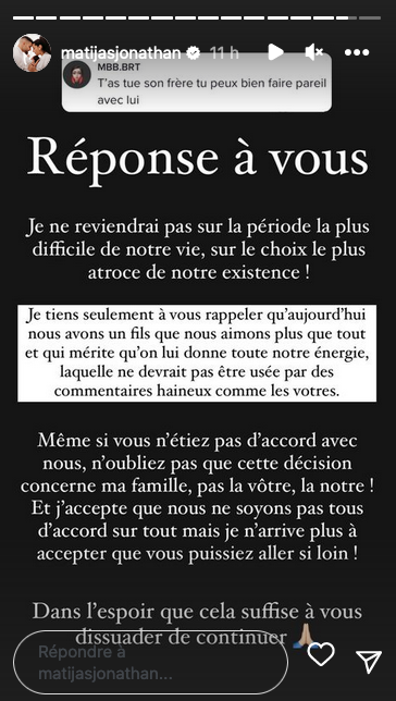 "Tu as tué son frère" : Jonathan Matijas dévoile les messages atroces qu'il reçoit