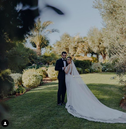 Enzo Zidane : sa femme dévoile un cliché inédit de sa sublime robe de mariée