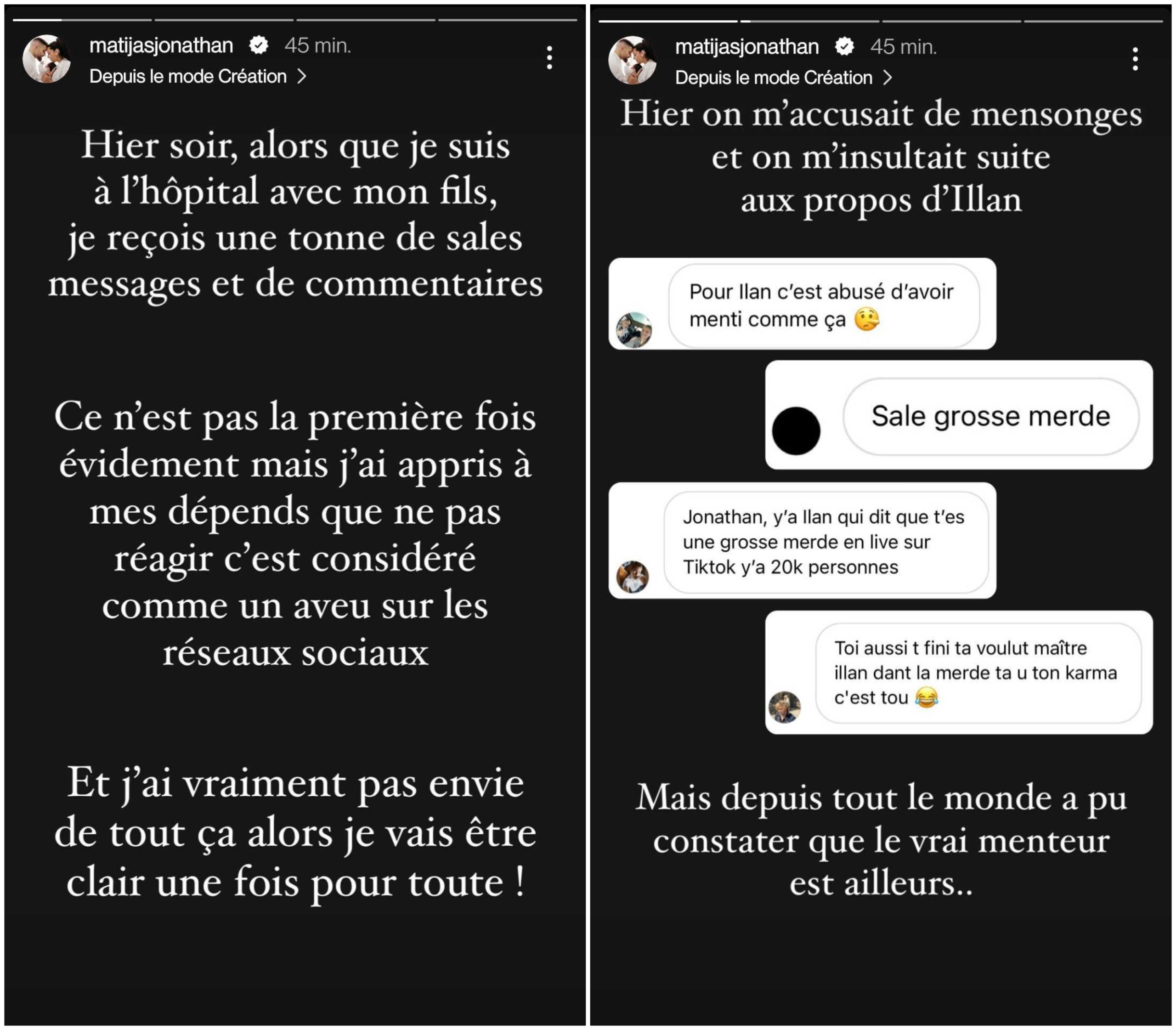 Jonathan Matijas insulté depuis la vidéo Youtube d'Illan Castronovo, il prend la parole