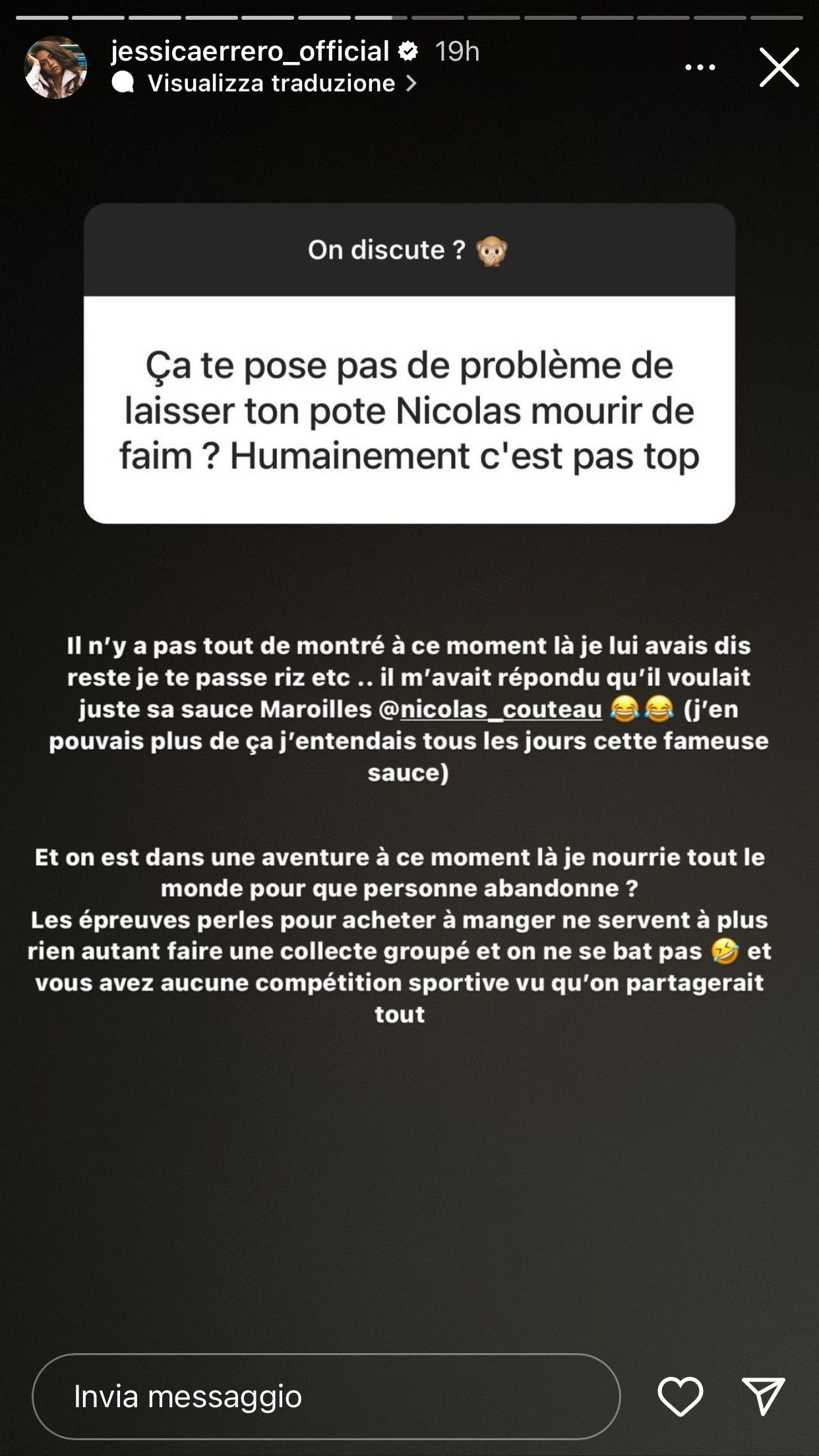 LAA6 : Jessy Errero clashée pour ne pas avoir partagé sa nourriture, Nicolas vole à son secours !