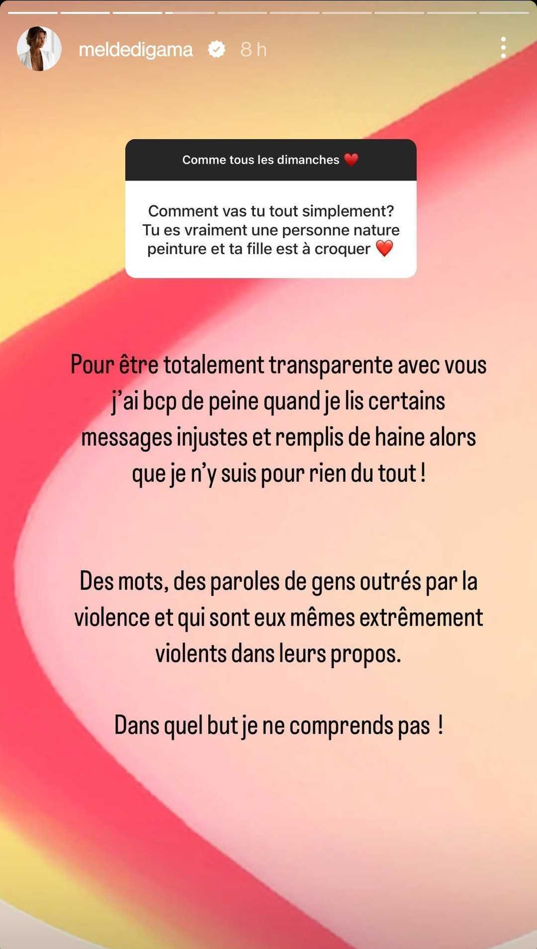 Mélanie Dedigama proche de Julien : un internaute lui demande de "sauver sa fille", elle réplique !