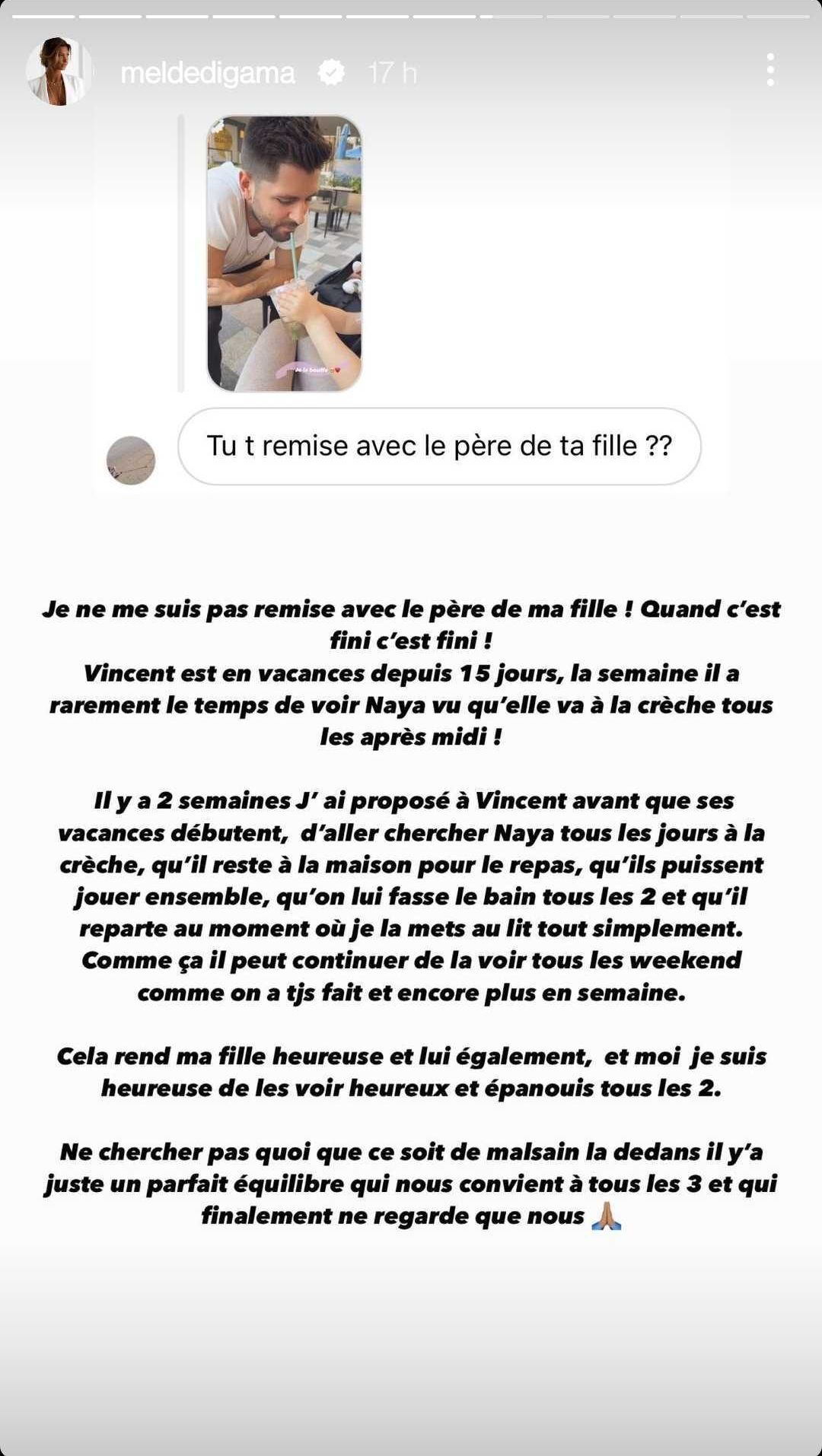 Mélanie Dedigama en couple avec son ex ? Elle répond après une story qui fait parler