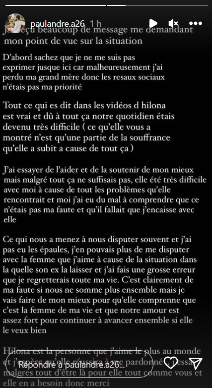 Hilona Gos : son ex Paul-André s’exprime sur l’affaire Julien Bert "J’ai fait une grosse erreur"