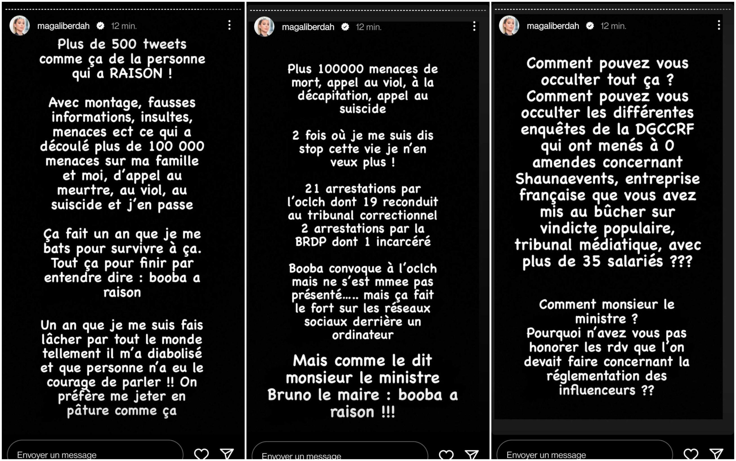 Booba soutenu par Bruno Le Maire, Magali Berdah ulcérée : "Vous avez balayé tout ce que je subis"