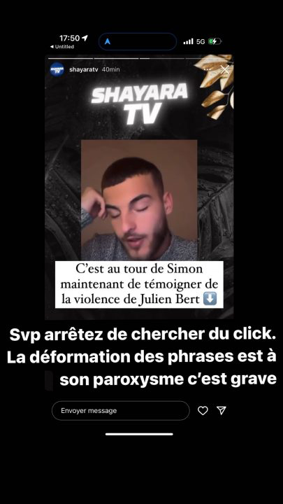 Simon Castaldi : il pousse un véritable coup de gueule par rapport à Julien Bert !