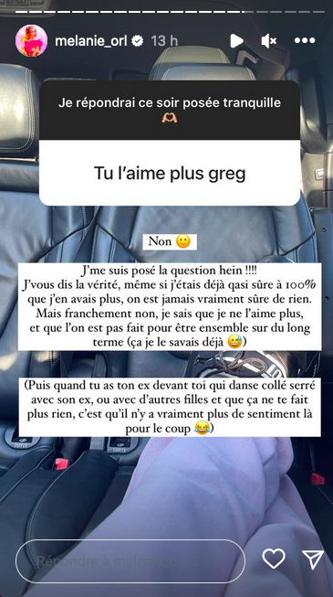 Mélanie Orl rétablit la vérité sur son rapprochement avec Greg Yega !