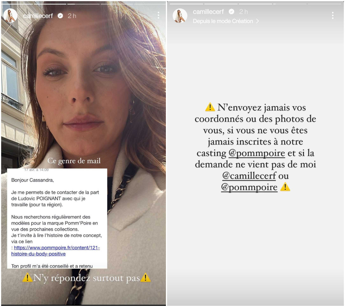 Camille Cerf met en garde sur des mails frauduleux : "Faites très attention"