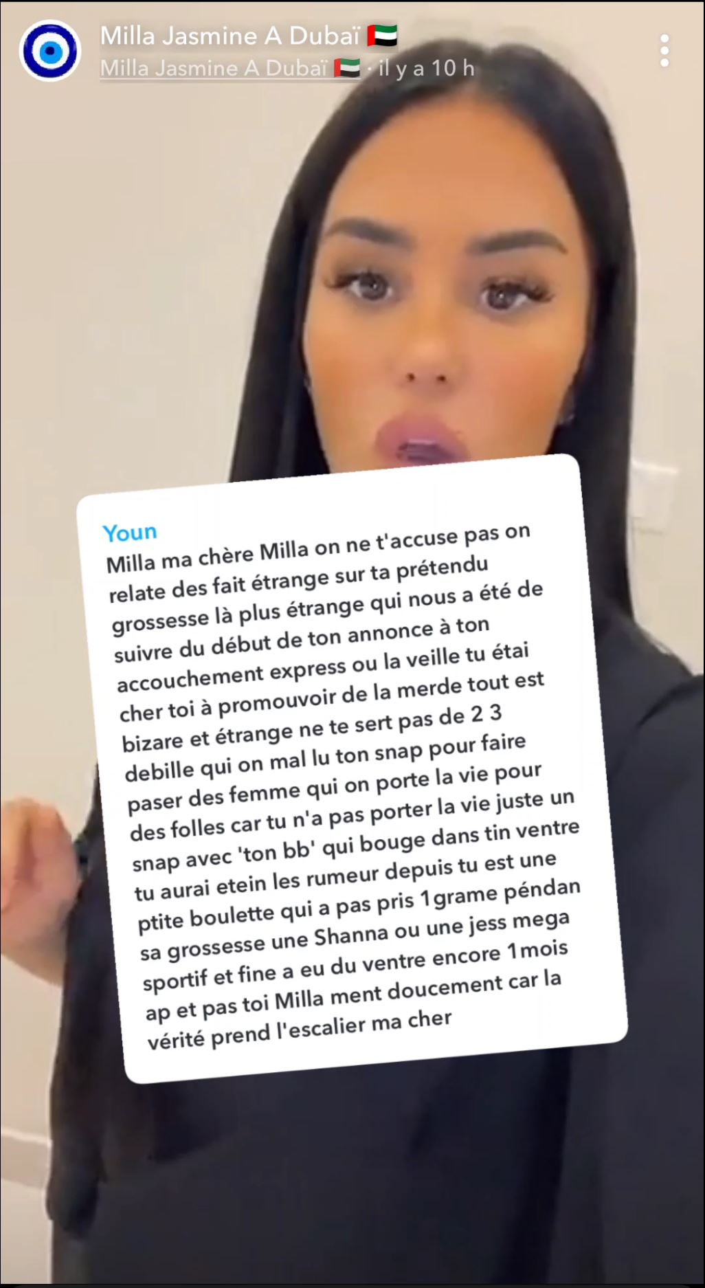 Milla Jasmine accusée d'avoir menti sur sa grossesse : elle répond et ses haters répliquent !