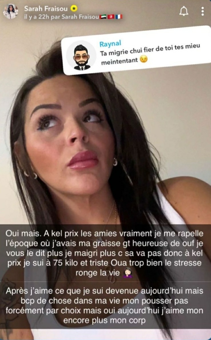 Sarah Fraisou attristée revient sur son incroyable perte de poids : "Oui mais à quel prix"