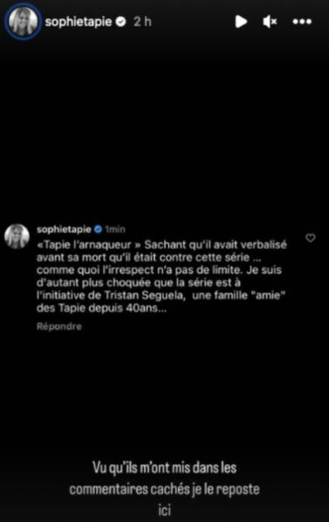 Sophie Tapie réagit à la sortie d’une série consacrée à son père : "L’irrespect n’a plus de limites"