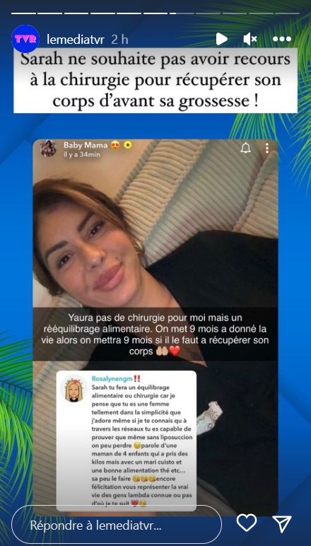 Sarah Lopez maman : de la chirurgie esthétique pour retrouver son corps post-grossesse ? Elle répond