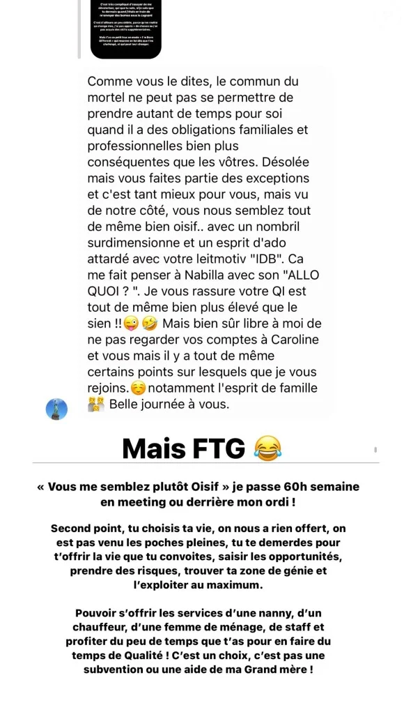 Caroline Receveur: son mari Hugo Philip critiqué sur Instagram, il réplique "mais ferme ta gueule"