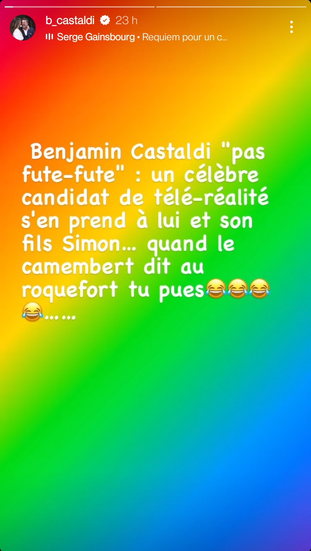 Benjamin Castaldi "pas fute-fute" selon un candidat de télé-réalité, il lui répond !