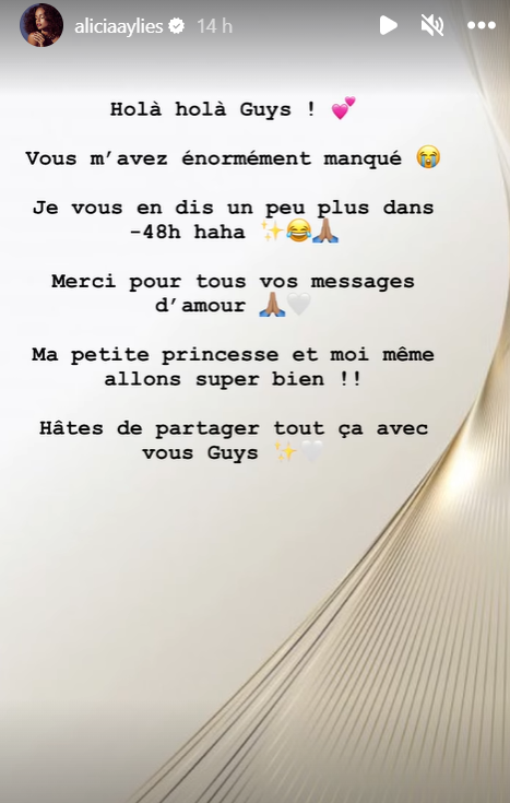 Alicia Aylies maman  : Elle adresse un mystérieux message à ses abonnés sur Instagram