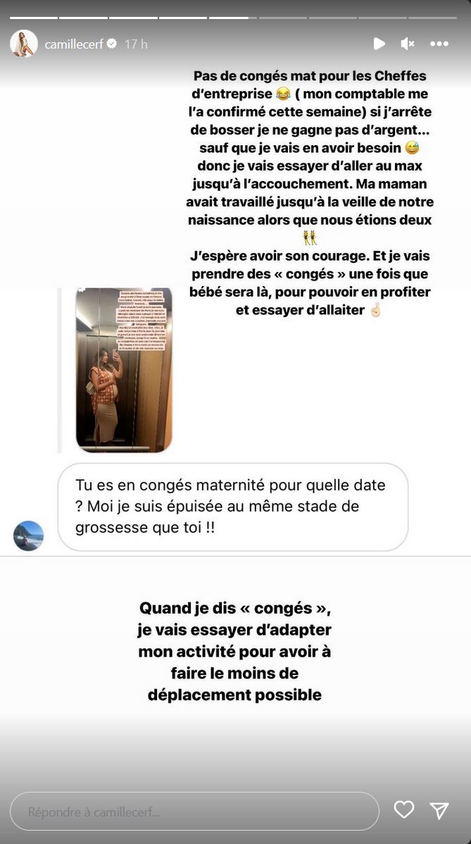 Camille Cerf privée de congés maternité ? La future maman s’explique !