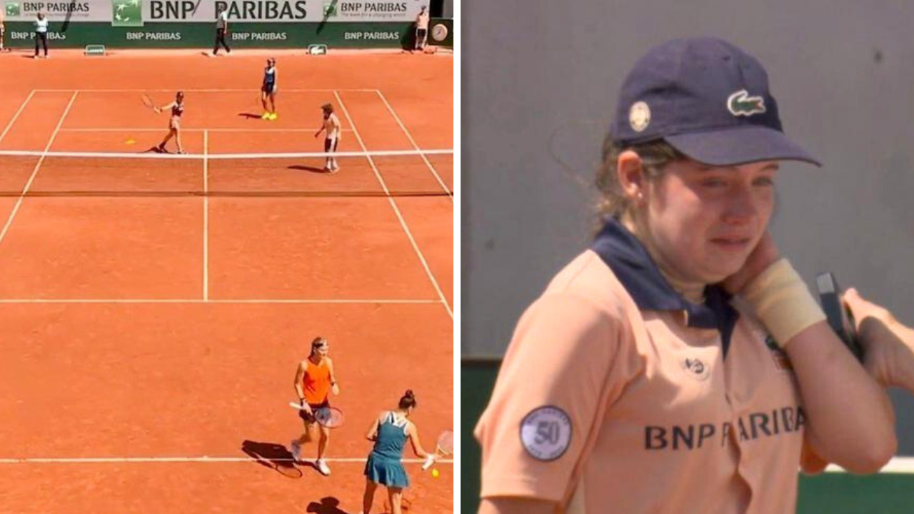 Roland-Garros : une ramasseuse reçoit violement  une balle en pleine tête et fond en larmes