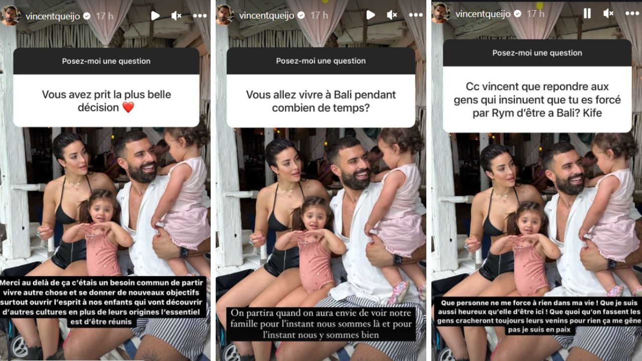 "On arrête" : Vincent Queijo installé à Bali, il annonce une mauvaise nouvelle à ses abonnés