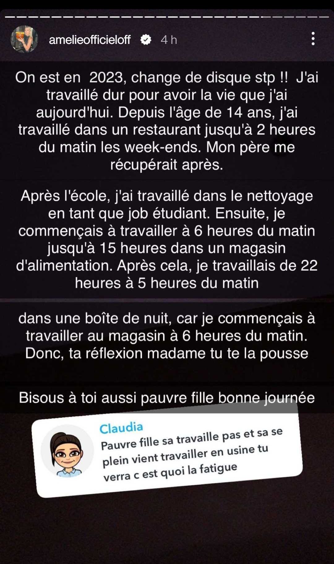 Accusée de ne pas avoir un vrai travail, Amélie Neten réplique !