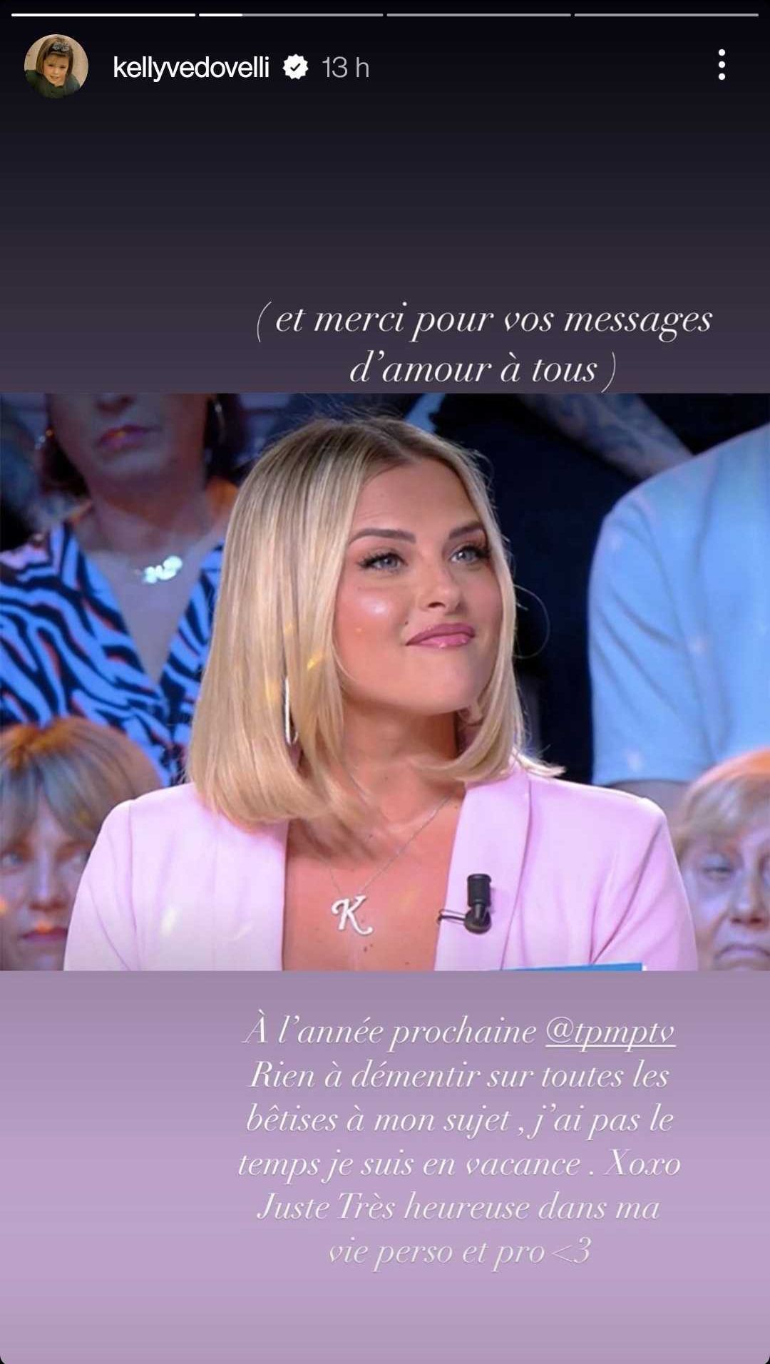 Kelly Vedovelli absente de TPMP à la rentrée ? Elle répond enfin !