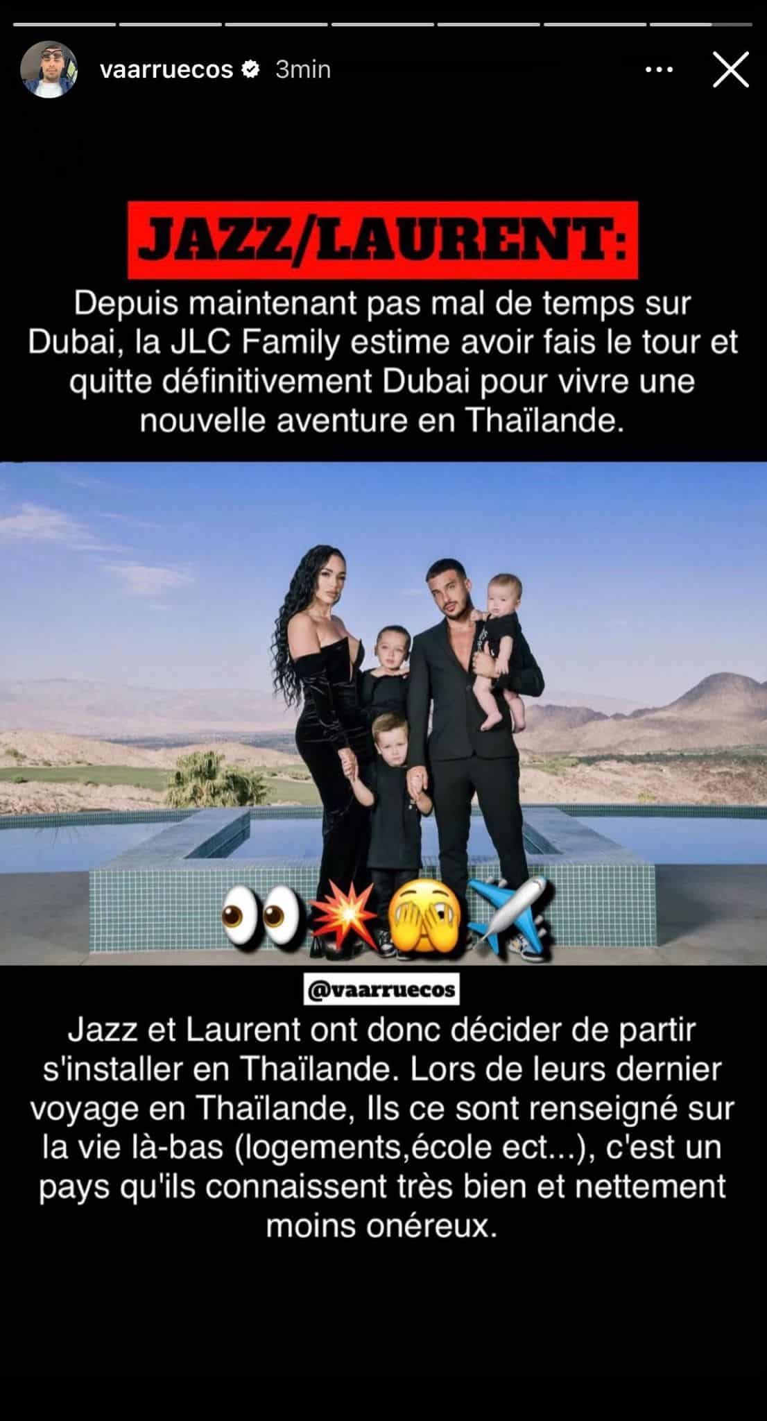 Jazz Correia et Laurent prêts à quitter Dubaï ? Ce nouveau pays d'adoption qu'ils ont choisi