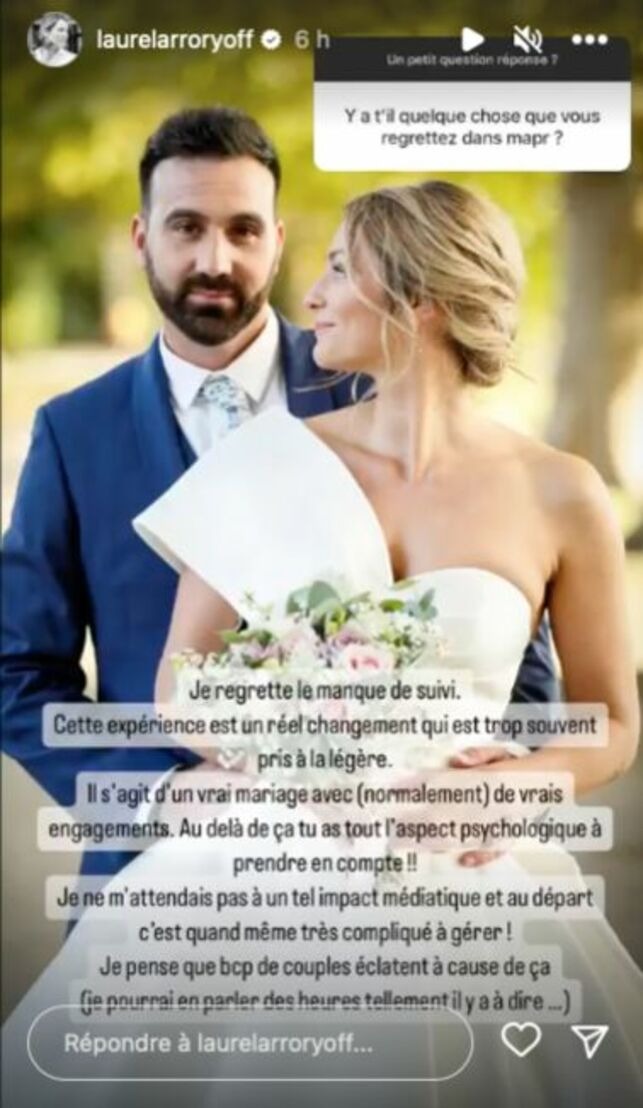 "Beaucoup de couples éclatent" : Laure (MAPR) se confie sur son plus grand regret