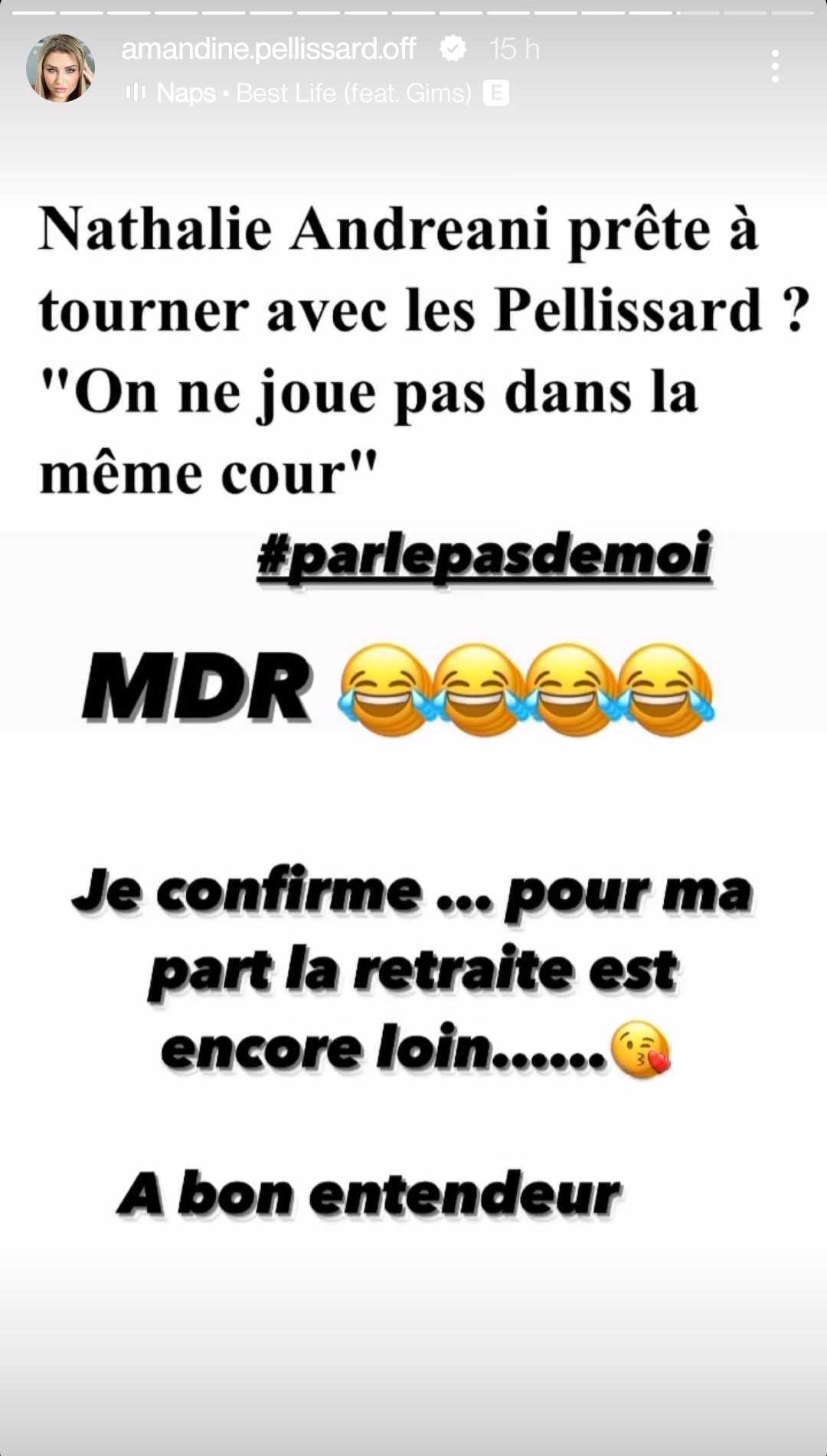 Amandine Pellissard répond cash à Nathalie Andreani qui affirme ne pas "jouer dans la même cour"!