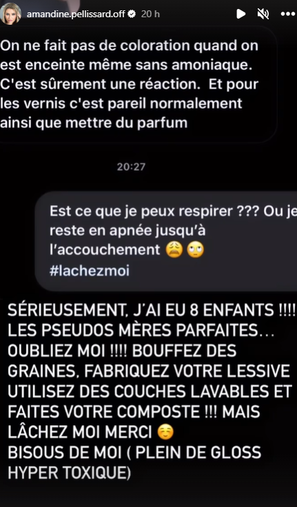 Amandine Pellissard accusée de mettre en danger son bébé, elle s’emporte : "Bouffez des graines"