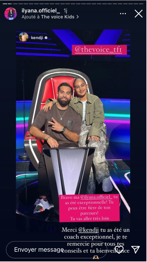 The Voice Kids : le beau message de Kendji Girac adressé à son talent, Ilyana   