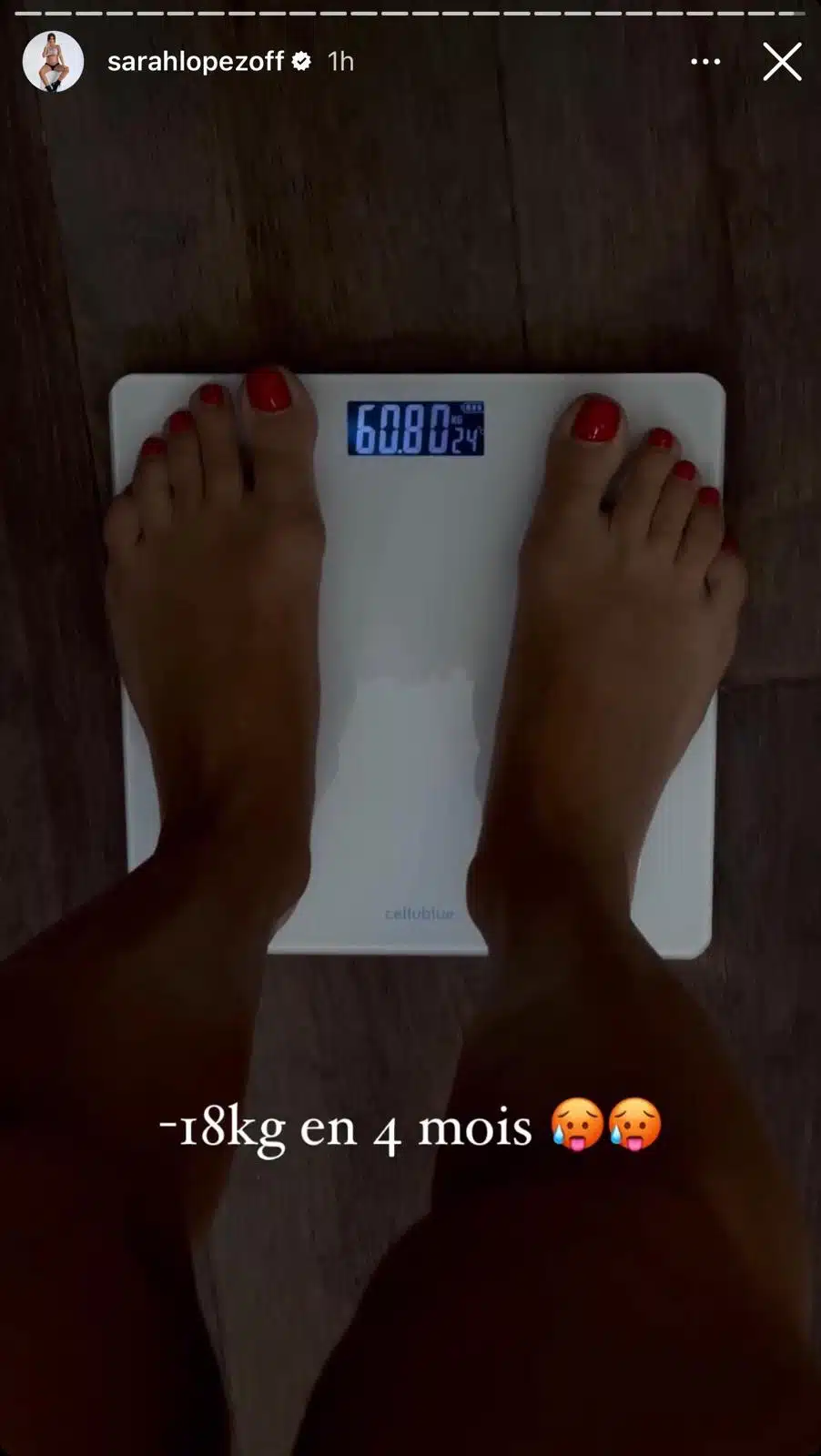 Sarah Lopez partage son impressionnante perte de poids de 18 Kilos en 4 mois après son accouchement